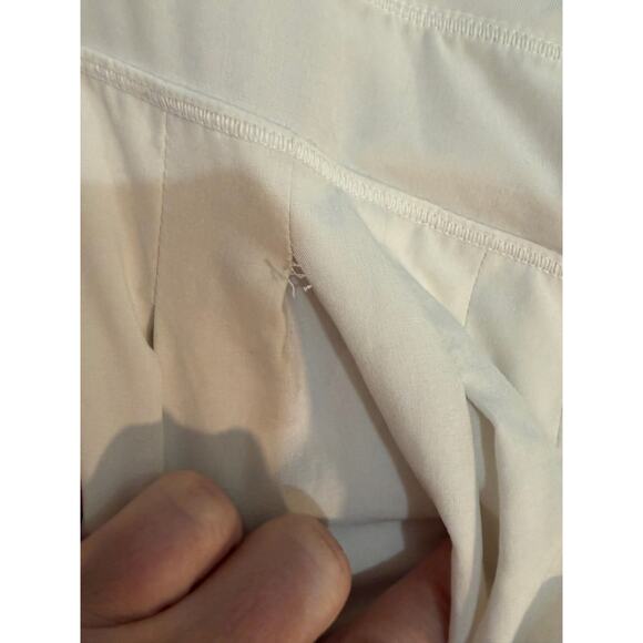 Lululemon white tennis skirt w ruffles & shorts skort sz 12 gently used - Picture 7 of 10